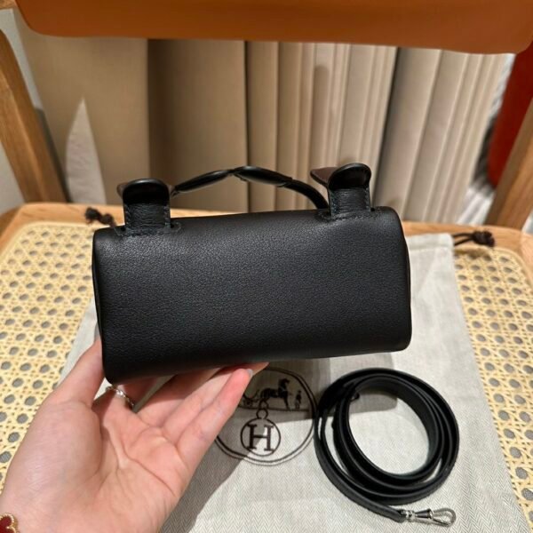 DDMode CK89 Black Swift Leather Full Handmade Kelly Doll Silver Hardware