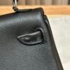 DDMode CK89 Black Swift Leather Full Handmade Kelly Doll Silver Hardware