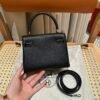 DDMode CK89 Black Swift Leather Full Handmade Kelly Doll Silver Hardware