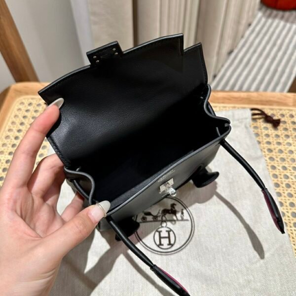 DDMode CK89 Noir Swift Leather Full Handmade Kelly Doll Silver Hardware