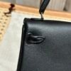 DDMode CK89 Noir Swift Leather Full Handmade Kelly Doll Silver Hardware