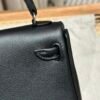 DDMode CK89 Noir Swift Leather Full Handmade Kelly Doll Silver Hardware