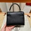 DDMode CK89 Noir Swift Leather Full Handmade Kelly Doll Silver Hardware