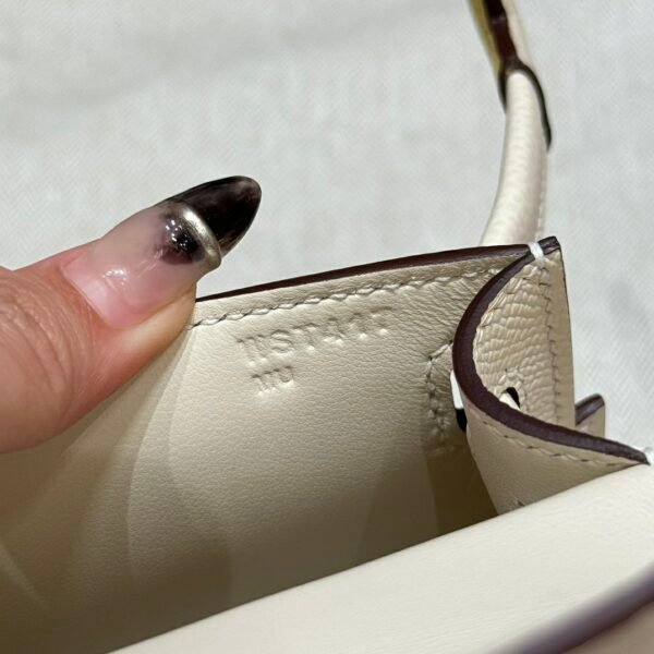 Hermes Kelly Doll Picto I2 Nata/0M Chai Epsom Leather Silver Hardware