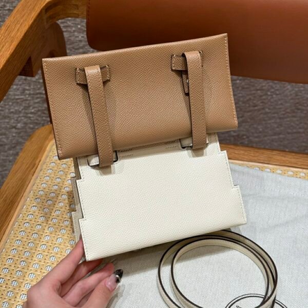 Hermes Kelly Doll Picto I2 Nata/0M Chai Epsom Leather Silver Hardware