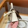 Hermes Kelly Doll Picto I2 Nata/0M Chai Epsom Leather Silver Hardware