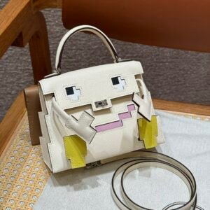 Hermes Kelly Doll Picto I2 Nata/0M Chai Epsom Leather Silver Hardware