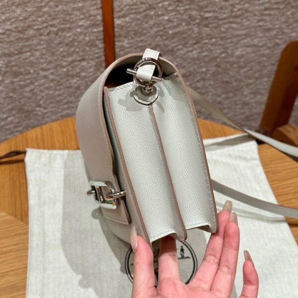 DDMode Hermes Roulis 18CM Evercolor Leather 8L Beton Silver Hardware