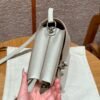 DDMode Hermes Roulis 18CM Evercolor Leather 8L Beton Silver Hardware