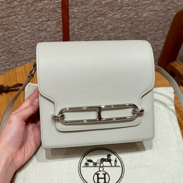 DDMode Hermes Roulis 18CM Evercolor Leather 8L Beton Silver Hardware