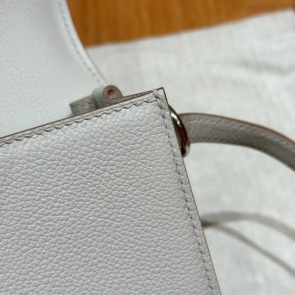 DDMode Hermes Roulis 18CM Evercolor Leather 8L Beton Silver Hardware