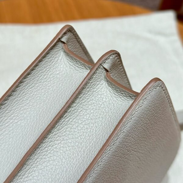 DDMode Hermes Roulis 18CM Evercolor Leather 8L Beton Silver Hardware