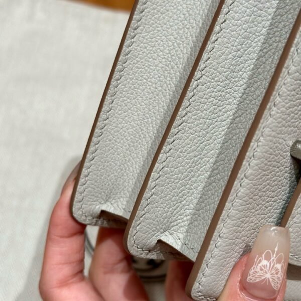 DDMode Hermes Roulis 18CM Evercolor Leather 8L Beton Silver Hardware