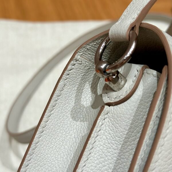 DDMode Hermes Roulis 18CM Evercolor Leather 8L Beton Silver Hardware