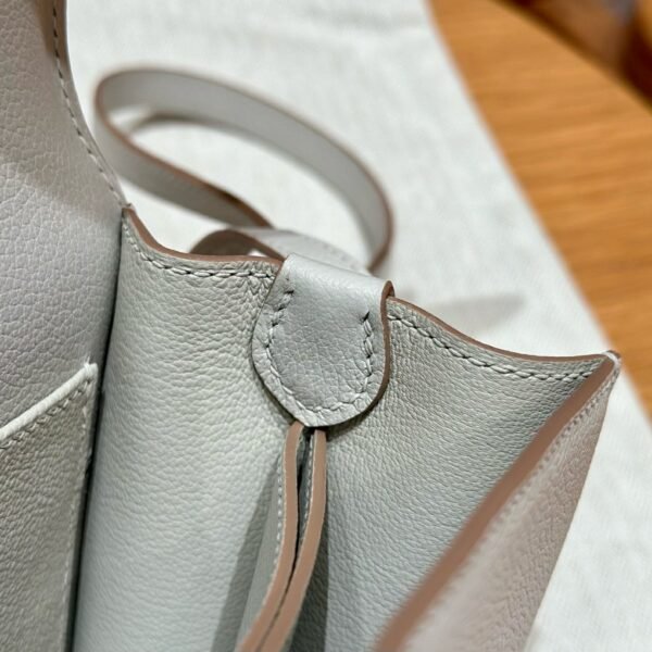 DDMode Hermes Roulis 18CM Evercolor Leather 8L Beton Silver Hardware