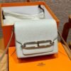 DDMode Hermes Roulis 18CM Evercolor Leather 8L Beton Silver Hardware