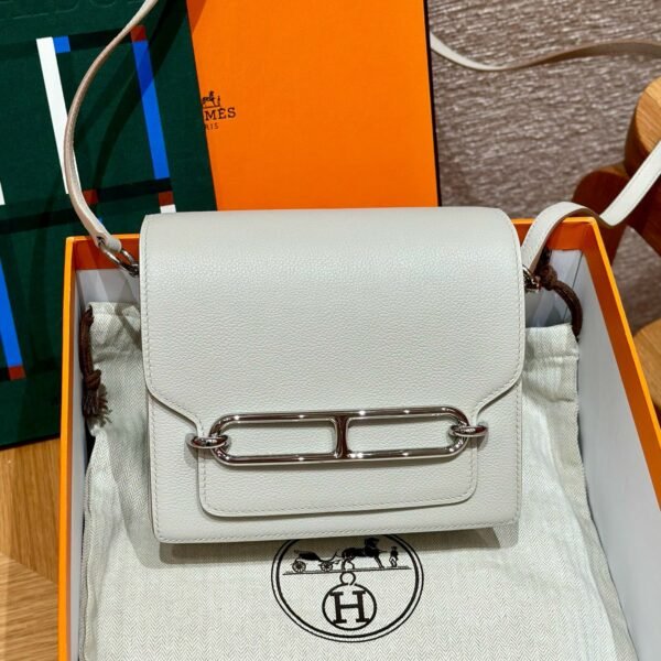 DDMode Hermes Roulis 18CM Evercolor Leather 8L Beton Silver Hardware