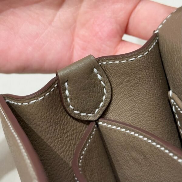 DDMode Hermes Roulis 18CM Evercolor Leather Rose Gold Hardware CK18 Etoupe