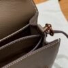DDMode Hermes Roulis 18CM Evercolor Leather Rose Gold Hardware CK18 Etoupe