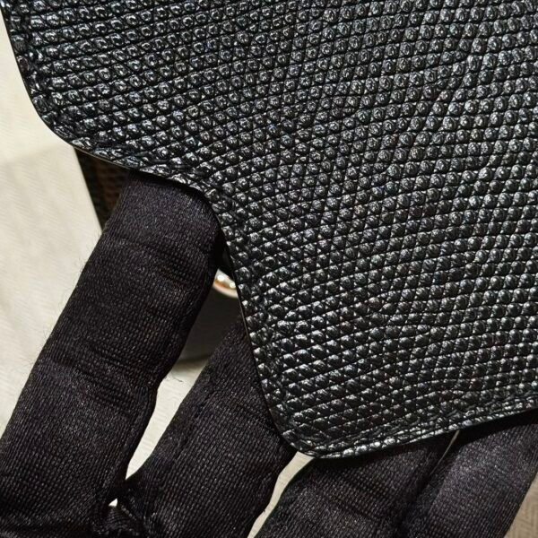 DDMode Roulis 18CM CK89 Noir Lizard Leather Silver Hardware Full Handmade