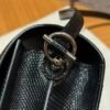 DDMode Roulis 18CM CK89 Noir Lizard Leather Silver Hardware Full Handmade
