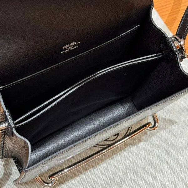 DDMode Roulis 18CM CK89 Noir Lizard Leather Silver Hardware Full Handmade