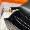 DDMode Hermes Roulis 18CM Black Swift Leather Gold Hardware Full Handmade