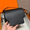 DDMode Hermes Roulis 18CM Black Swift Leather Gold Hardware Full Handmade