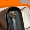 DDMode Hermes Roulis 18CM Black Swift Leather Gold Hardware Full Handmade