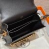 DDMode Hermes Roulis 18CM Black Swift Leather Gold Hardware Full Handmade