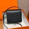DDMode Hermes Roulis 18CM Black Swift Leather Gold Hardware Full Handmade