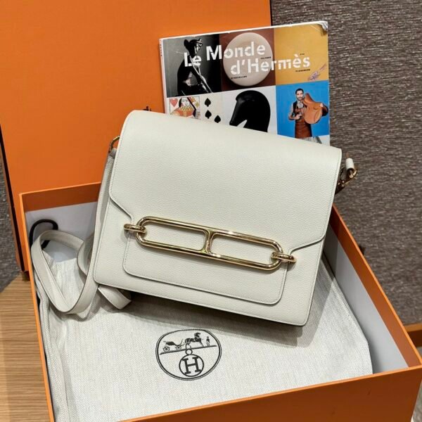 DDMode Hermes Roulis 23CM 8L Beton Evercolor Leather Gold Hardware