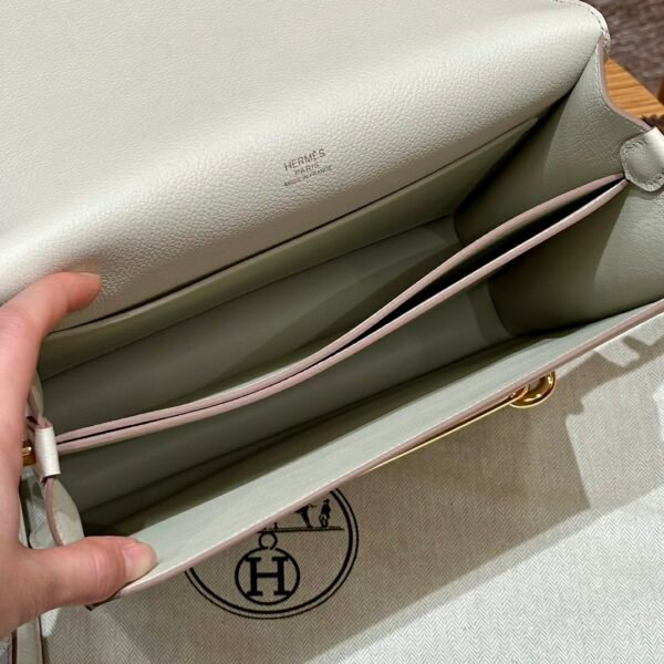 DDMode Hermes Roulis 23CM 8L Beton Evercolor Leather Gold Hardware