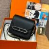 DDMode Hermes Roulis 18CM CK89 Noir Evercolor Leather Silver Hardware Full Handmade