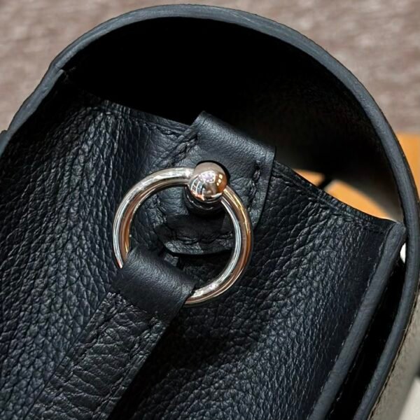 DDMode Hermes Roulis 18CM CK89 Noir Evercolor Leather Silver Hardware Full Handmade