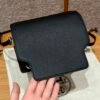 DDMode Hermes Roulis 18CM CK89 Noir Evercolor Leather Silver Hardware Full Handmade