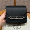 DDMode Hermes Roulis 18CM CK89 Noir Evercolor Leather Silver Hardware Full Handmade