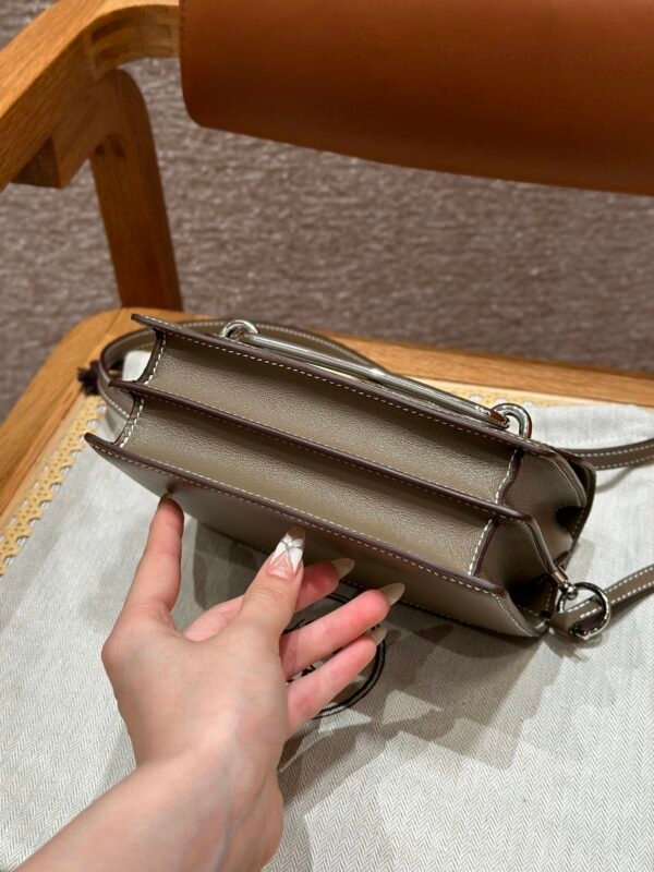 DDMode Roulis 18CM Evercolor Leather Silver Hardware CK18 Etoupe Full Handmade