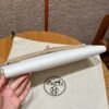 DDMode Hermes Kelly Cut Clutch Bag Epsom Leather M4 Gris Pale Silver Hardware
