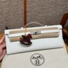 DDMode Hermes Kelly Cut Clutch Bag Epsom Leather M4 Gris Pale Silver Hardware