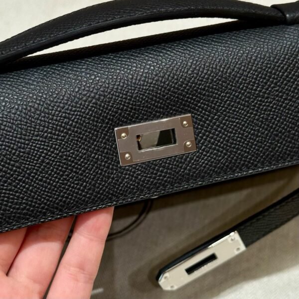 DDMode Kelly Cut Epsom Leather 31CM CK89 Black Silver Hardware