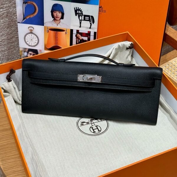 DDMode Kelly Cut Epsom Leather 31CM CK89 Black Silver Hardware