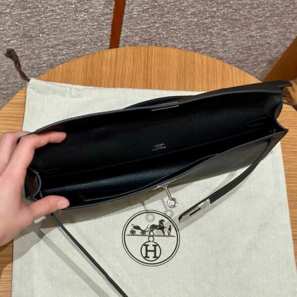 DDMode Kelly Cut Epsom Leather 31CM CK89 Black Silver Hardware