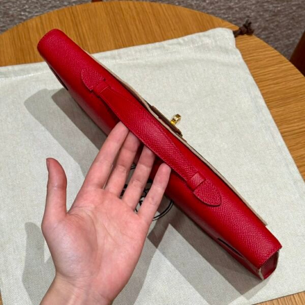 DDMode Hermes Kelly Cut 31CM Epsom Leather Q5 Rouge Casaque Gold Hardware