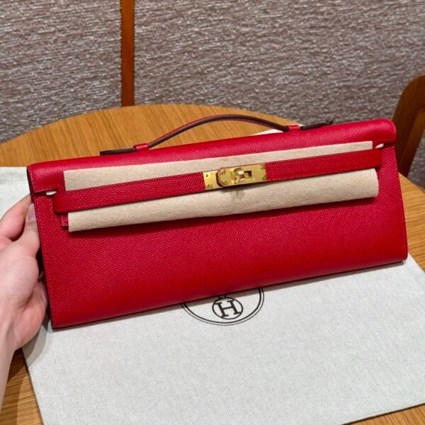 DDMode Hermes Kelly Cut 31CM Epsom Leather Q5 Rouge Casaque Gold Hardware