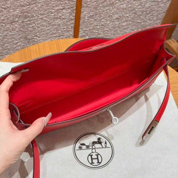 DDMode Hermes Kelly Cut 31CM Epsom Leather Q5 Rouge Casaque Silver Hardware