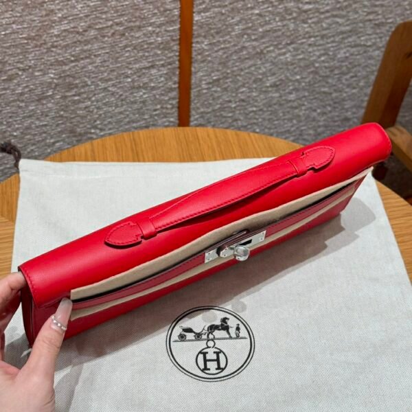 DDMode Hermes Kelly Cut 31CM Epsom Leather Q5 Rouge Casaque Silver Hardware