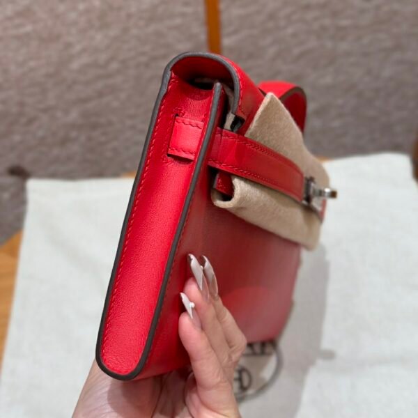 DDMode Hermes Kelly Cut 31CM Epsom Leather Q5 Rouge Casaque Silver Hardware