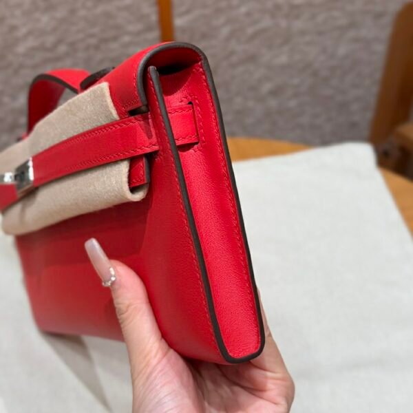 DDMode Hermes Kelly Cut 31CM Epsom Leather Q5 Rouge Casaque Silver Hardware