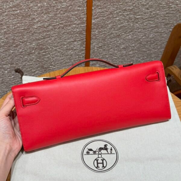 DDMode Hermes Kelly Cut 31CM Epsom Leather Q5 Rouge Casaque Silver Hardware